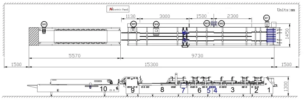 Yaojia Folder Gluer Machine Folding Corrugated Carton Electric Box Folding Carton Pasting Forming Machine Crash Lock Bottom Folding Gluing Machine