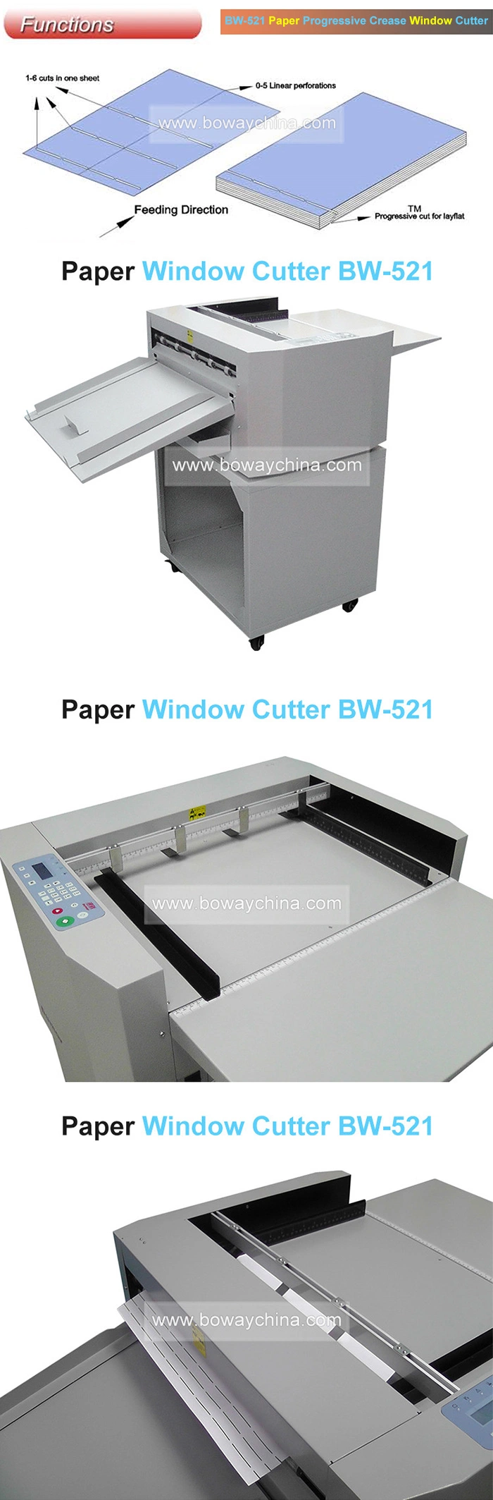 Layflat Photo Book Spine Paper Progressive Creasing Cutting Punching Machine Window Cutter